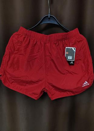 Шорти спортивні чоловічі adidas.розмір 2xl,3xl,4xl,5xl.колір  червоний.виробник китай.тканина плащівка.