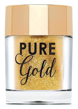 Глітер для обличчя та тіла too faced pure gold loose glitter