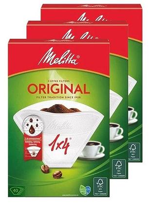 Фильтры melitta original 1x4 120 шт. белые