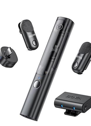 Микрофон 4в1 петличный накамерный настольный ручной type-c boya magic 03