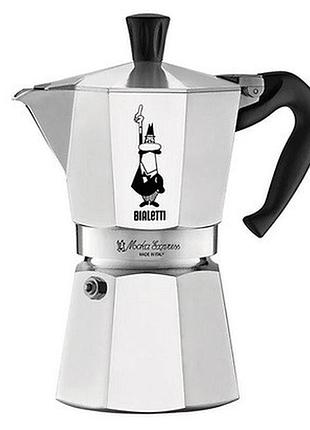 Гейзерна кавоварка bialetti moka express 190 мл. 4 чашки