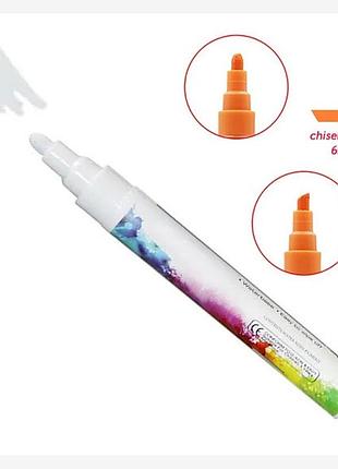 Маркер меловой белый liquid chalk marker beide для доски штендера фломастер