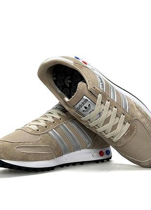 Adidas la trainer dark sand white 8
