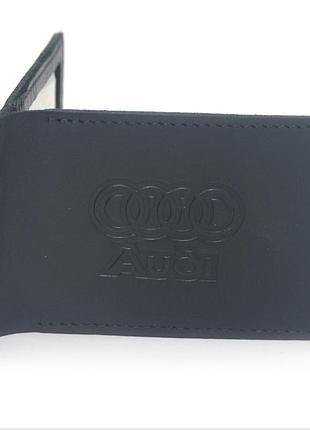 Обложка для водительских документов audi кожа крейзи 1058 черная