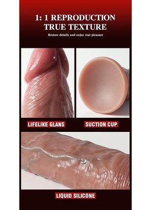 Фалоімітатор на присосці alfa manuel (liquid silicone) 4