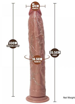 Фалоімітатор на присосці alfa manuel (liquid silicone) 6