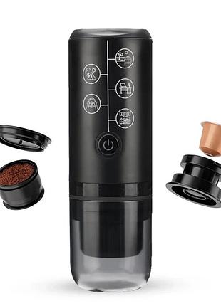Icafilas travel espresso maker бездротова портативна кавоварка 2 в 1 чорна