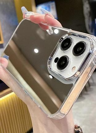 Зеркальный золотой силиконовый чехол iphone 13pro max 6.7дюйма