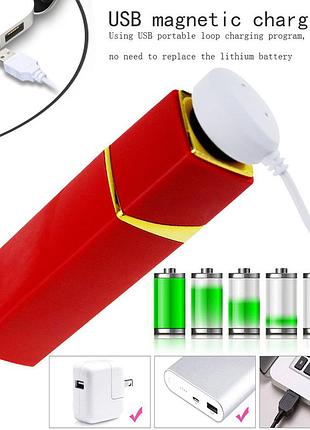 Вибратор губная помада usb style 1 5