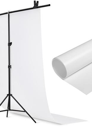 Виниловый пвх фон profi-light 150×200 см белый матовый