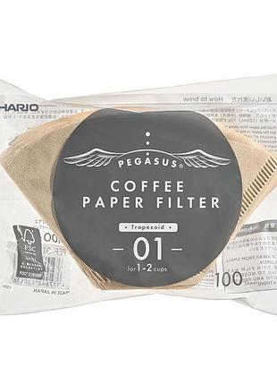 Фильтры hario pegasus coffee paper filter 01 натуральные