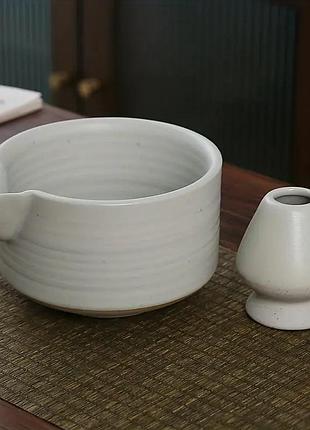 Комплект white katakuchi для приготовления матчи на 2 предмета