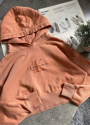 Новий з біркою кроп топ худі кофта з капюшоном жіноча розмір m calvin klein jeans келвін кляйн джинс