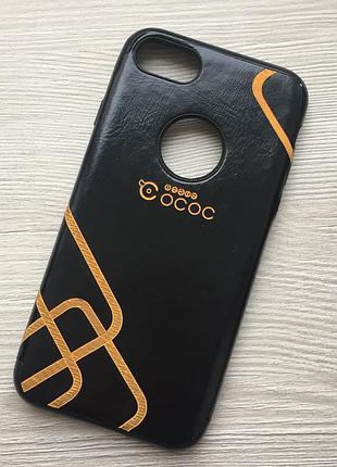 Чехол в клетку под кожу для iphone 7/8 ococ силикон