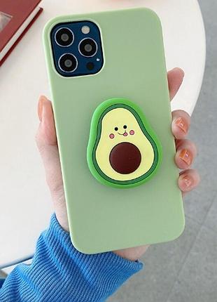 Силіконовий чохол для iphone 12/12pro з посокетом авокадо