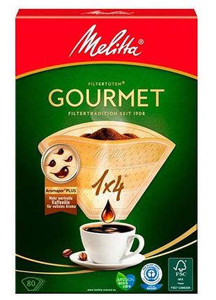 Фильтры melitta gourmet 1x4 80 шт. coffee filter