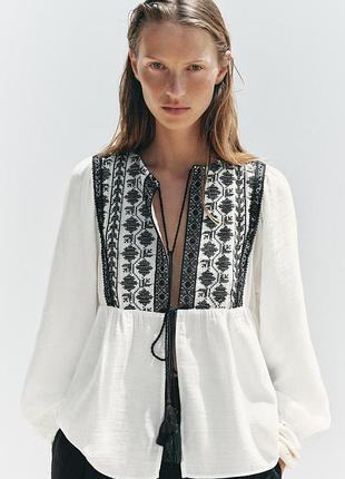 Сорочка вишиванка zara розмір xs. xl