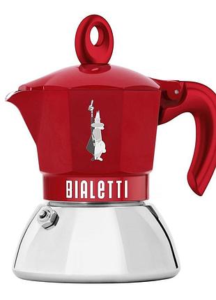 Гейзерна кавоварка bialetti moka exclusive induction red 2 чашки