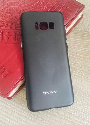 Чорний tpu чохол-накладка ipaky для samsung galaxy s8 edge