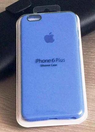 Цветной силиконовый чехол silicon case h/c для iphone 6/6s plus голубой