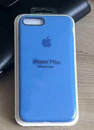 Мягкий цветной силиконовый чехол для iphone 7/8 plus (5.5) голубой
