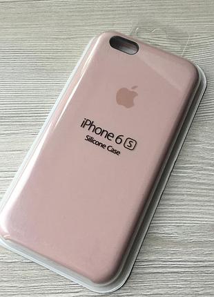 Бледно-розовый чехол для iphone 6 6s в упаковке микрофибра + soft-touch