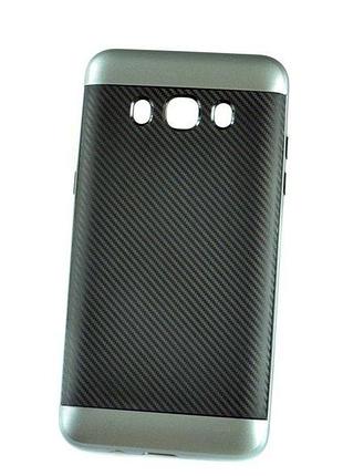 М'який сірий чохол-накладка ipaky carbon для samsung galaxy j7 2016