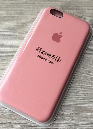 Постельно-розовый чехол для iphone 6 6s в упаковке микрофибра + soft-touch