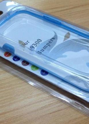 Блакитний силіконовий бампер для samsung galaxy s3 i9300