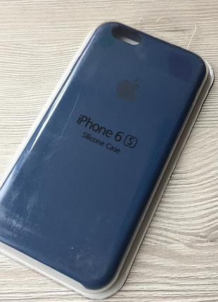 Темно-синий чехол для iphone 6 6s в упаковке микрофибра + soft-touch
