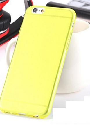 Жовтий пластиковий чохол для iphone 6