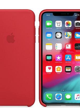 Красный чехол накладка для iphone xs max silicone case