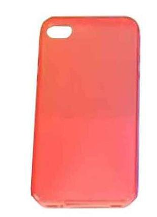 Стильний силіконовий чохол для iphone 4/4s червоний