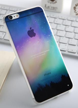 Премиум силиконовый чехол "сияние" для iphone 6 plus
