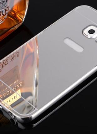 Чохол для samsung s6 дзеркальний срібний акрил