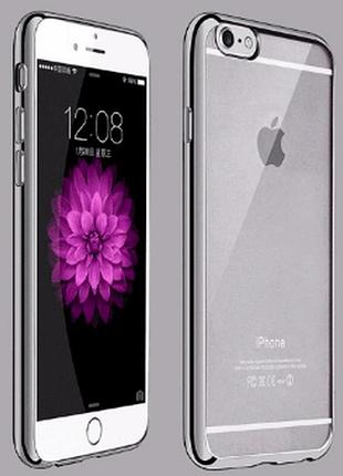 Силіконовий чохол c сірими ободами iphone 7/8