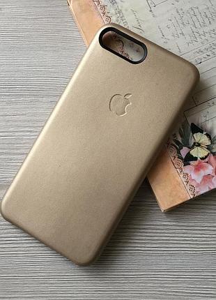 Золотой чехол apple iphone 7+/8+ под кожу