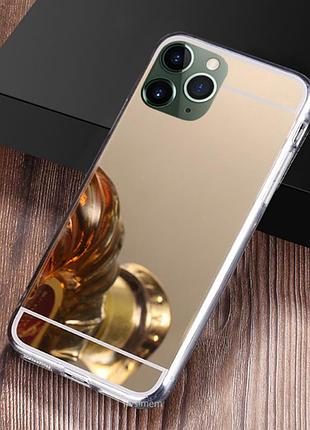 Дзеркальний золотий силіконовий чохол iphone 12/12pro 6.1 дюйма