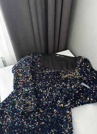 Сукня zara в паєтках