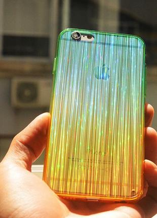 Мерцающий голубой силиконовый чехол iphone 6/6s