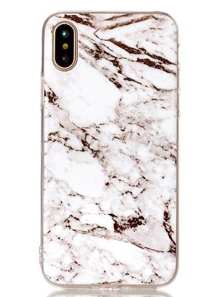 Мраморный №1 силиконовый чехол для iphone x xs 5.8дюймов