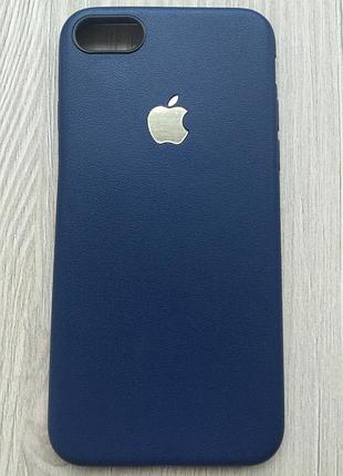 Матовий силіконовий чохол для iphone 7/8 синього кольору