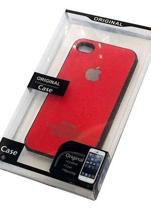 Чехол-накладка силиконовая (пластиковая спинка) для iphone 4g