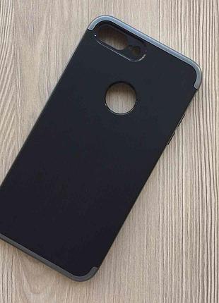 Чохол ipaky tpu чорний карбон з сірим ободом iphone 7+/8+ в упаковці