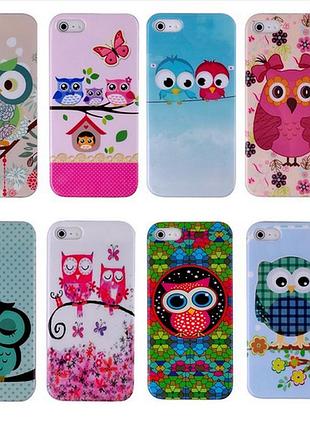 Силіконовий чохол совами для iphone 5/5s 2
