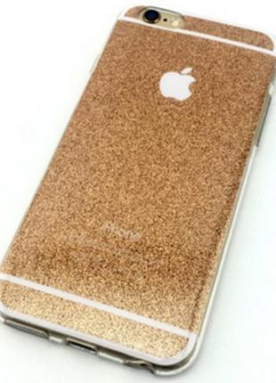 Чехол силиконовый золотой для iphone 6/6s