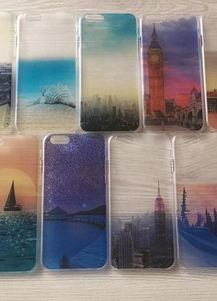 Защшитные пластиковые чехлы для iphone 6 6s в 3d