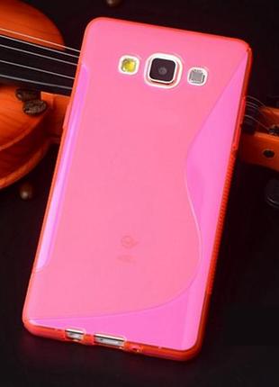 Силіконовий рожевий чохол для samsung galaxy a5