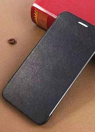 Черная стильная чехол-книжка для meizu m3 mini/m3/m3s