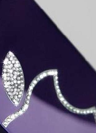 Чохол з каменями swarovski "яблуко" фіолетовий